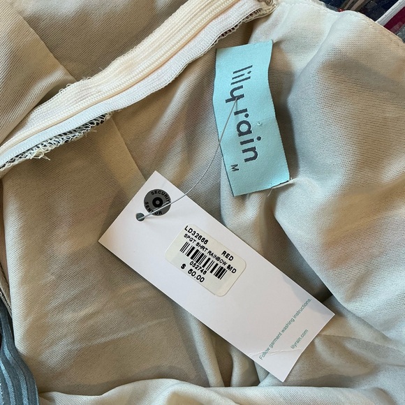 Lily Rain-Striped Multicolor Wrap Dress - Picture 2 of 4